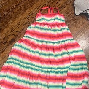 J. Crew striped taffeta maxi dress